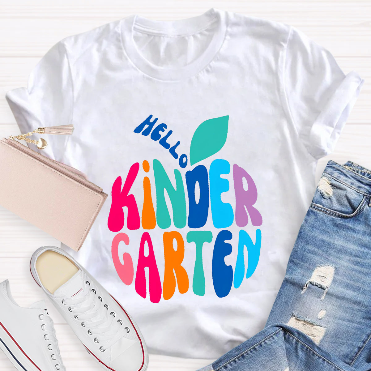 Personalized Grade Hello Kindergarten Teacher T-Shirt