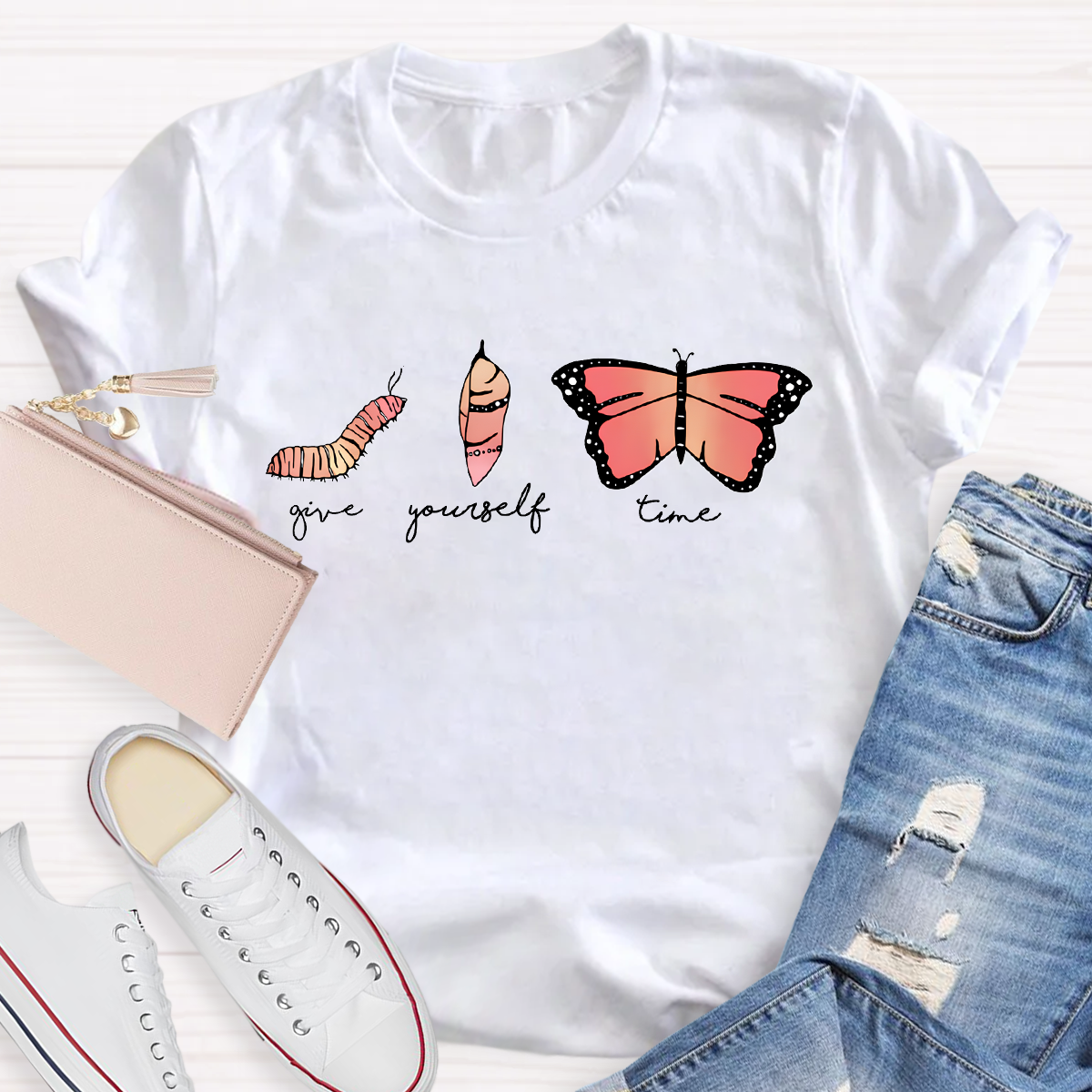 Give Yourself Time Become Butterfly T-Shirt