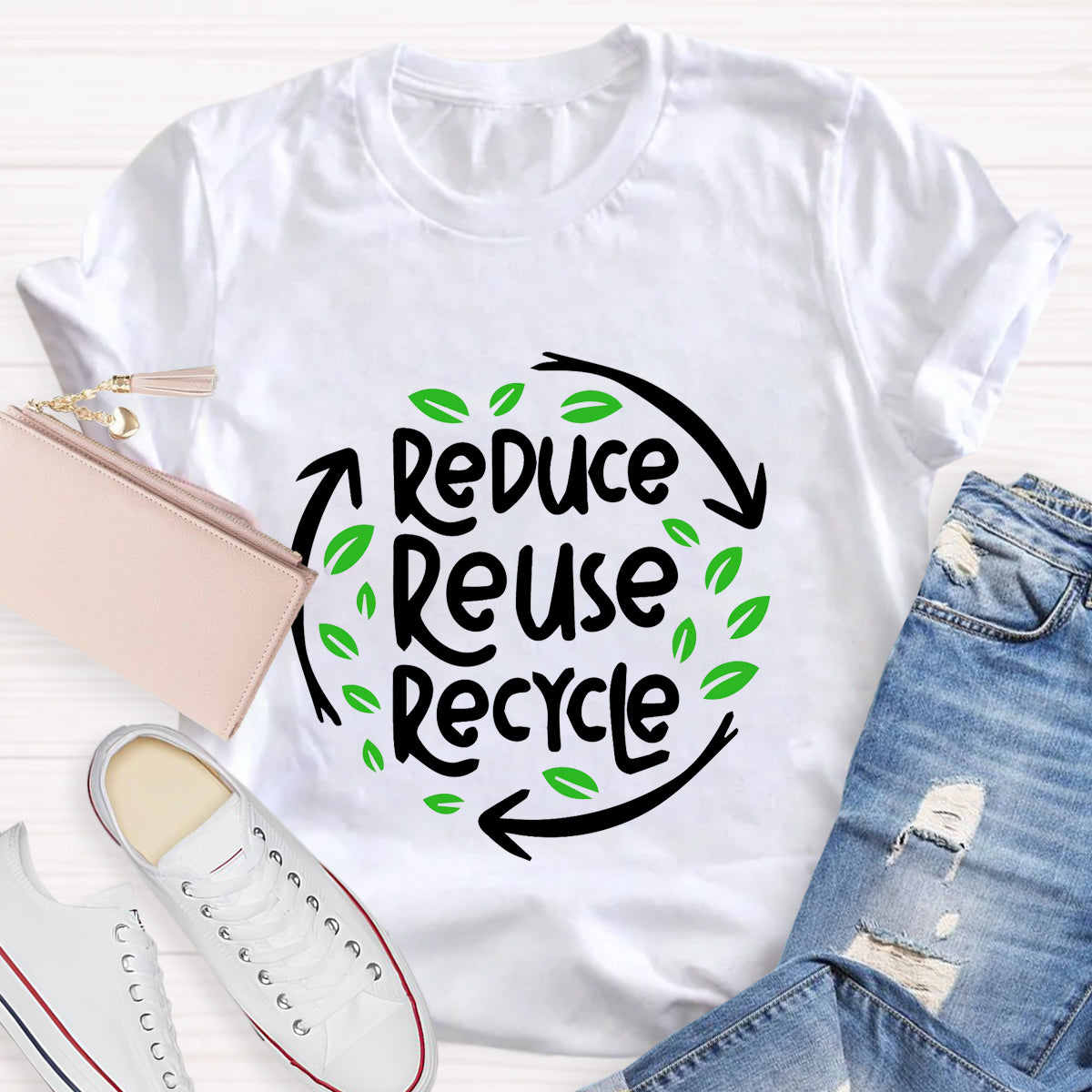 Reduce Reuse Recycle Earth Day T-Shirt