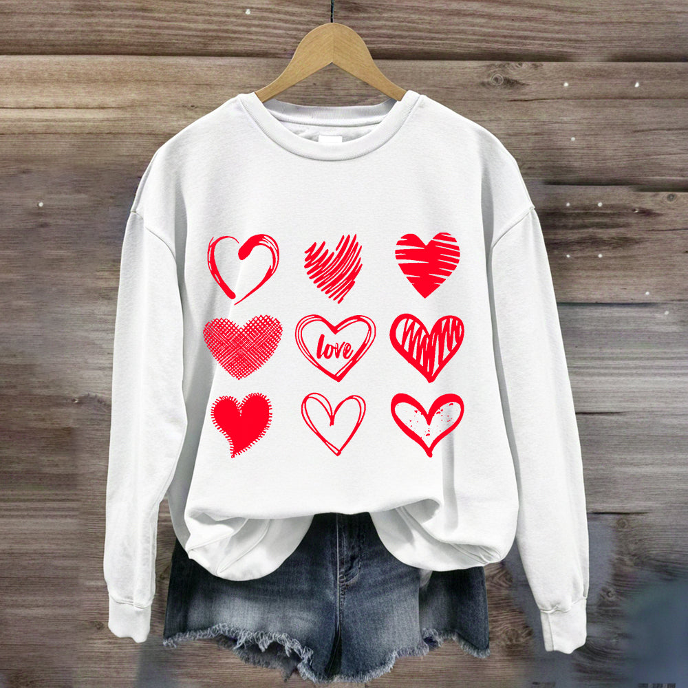 Valentine's Day Cute Love Heart Sweatshirt