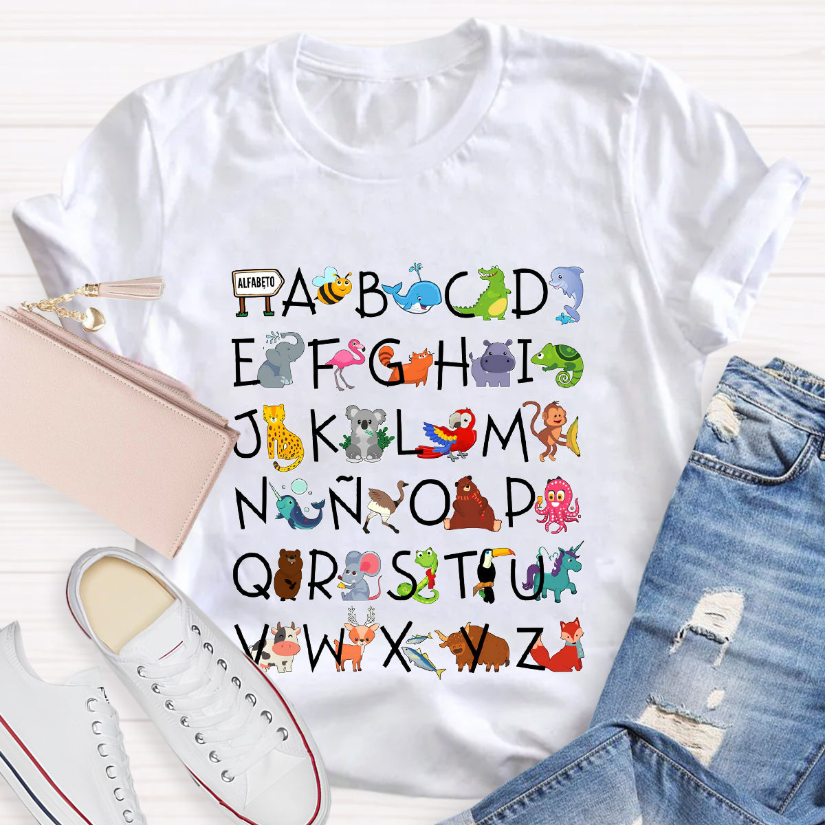 Animal Insect Alphabet T-Shirt