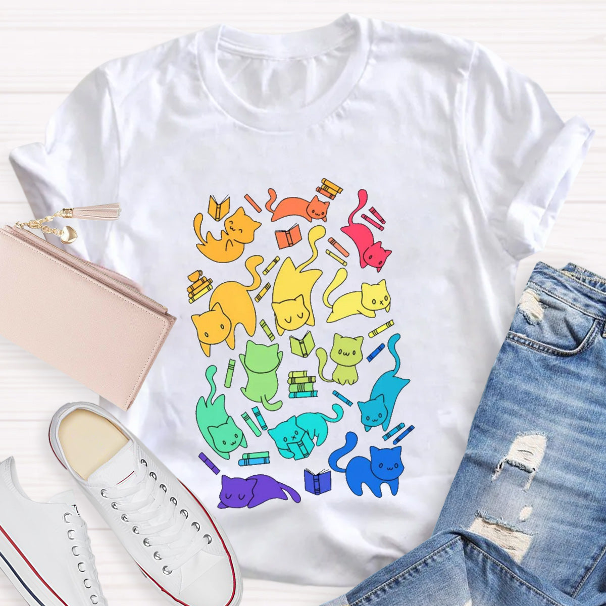 Funny Cat Art Teacher T-Shirt