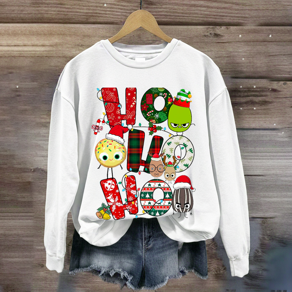 Children's Books Characters Ho Ho Ho Christmas Sweatshirt