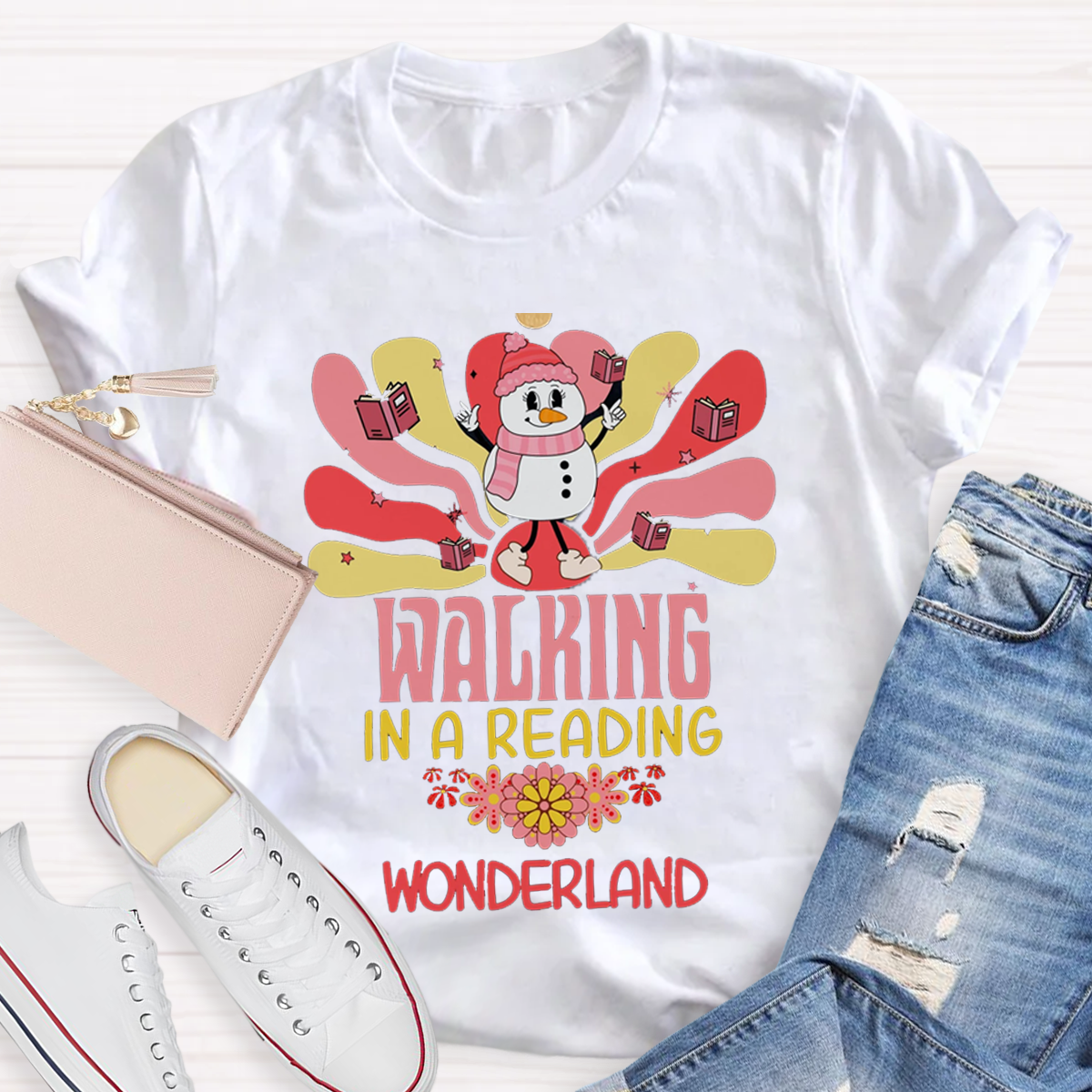 Winter Wonderland Christmas School Reading Specialist Teacher T-Shirt