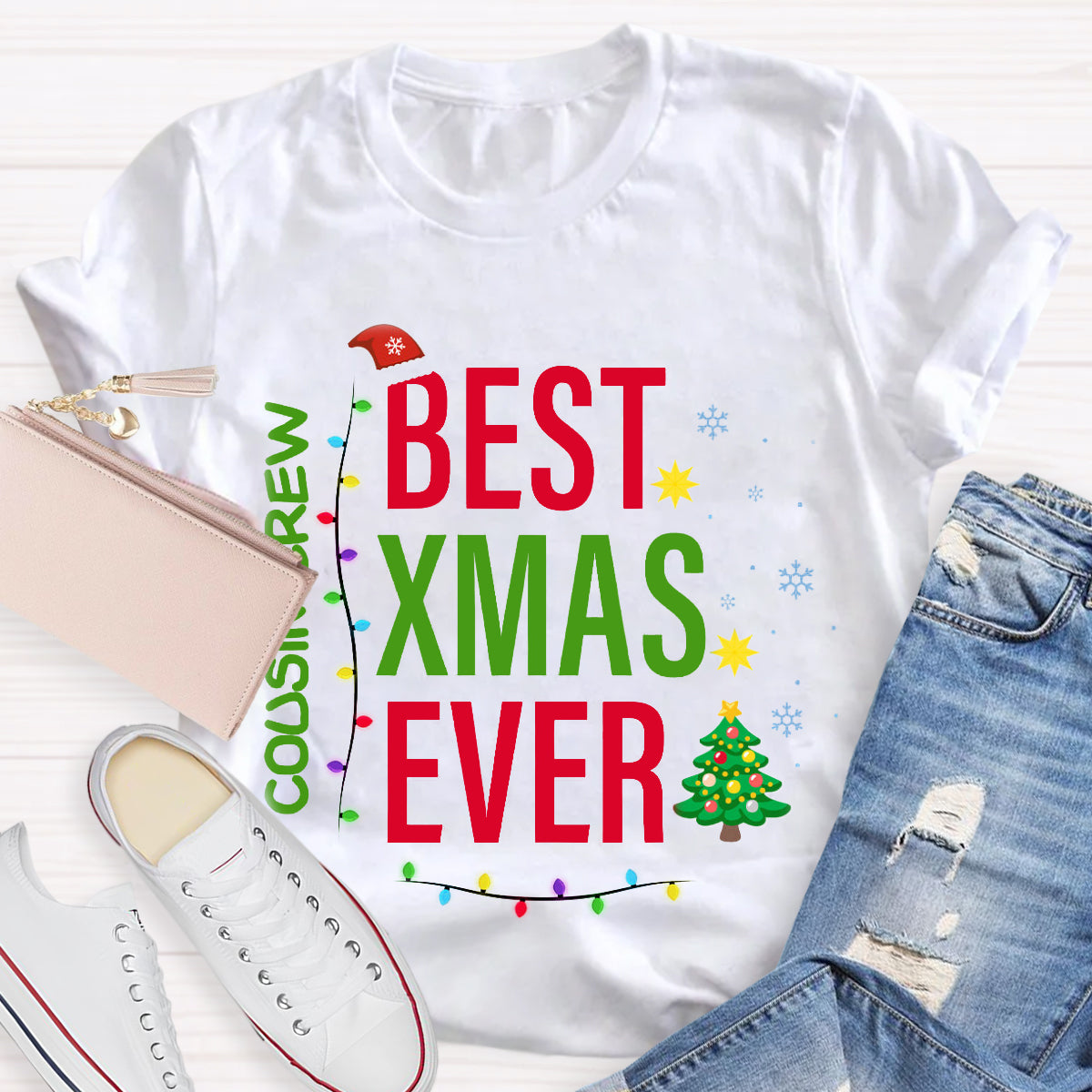 Personalized Team Name Best Xmas Ever T-Shirt