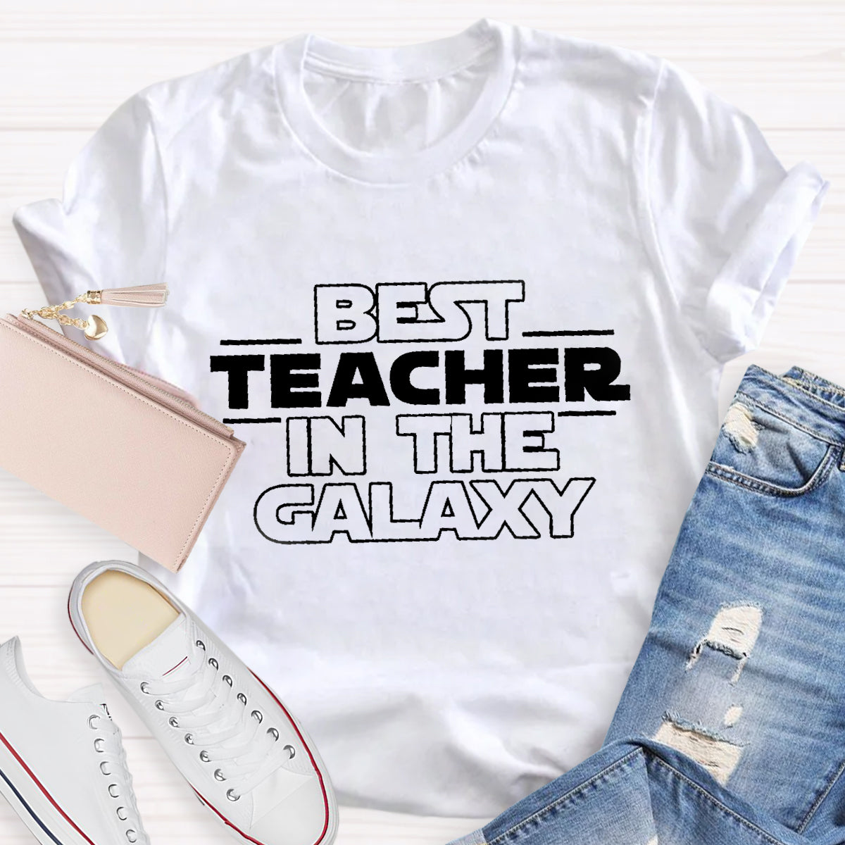 Best Teacher In The Galaxy Star Wars Themed T-Shirt