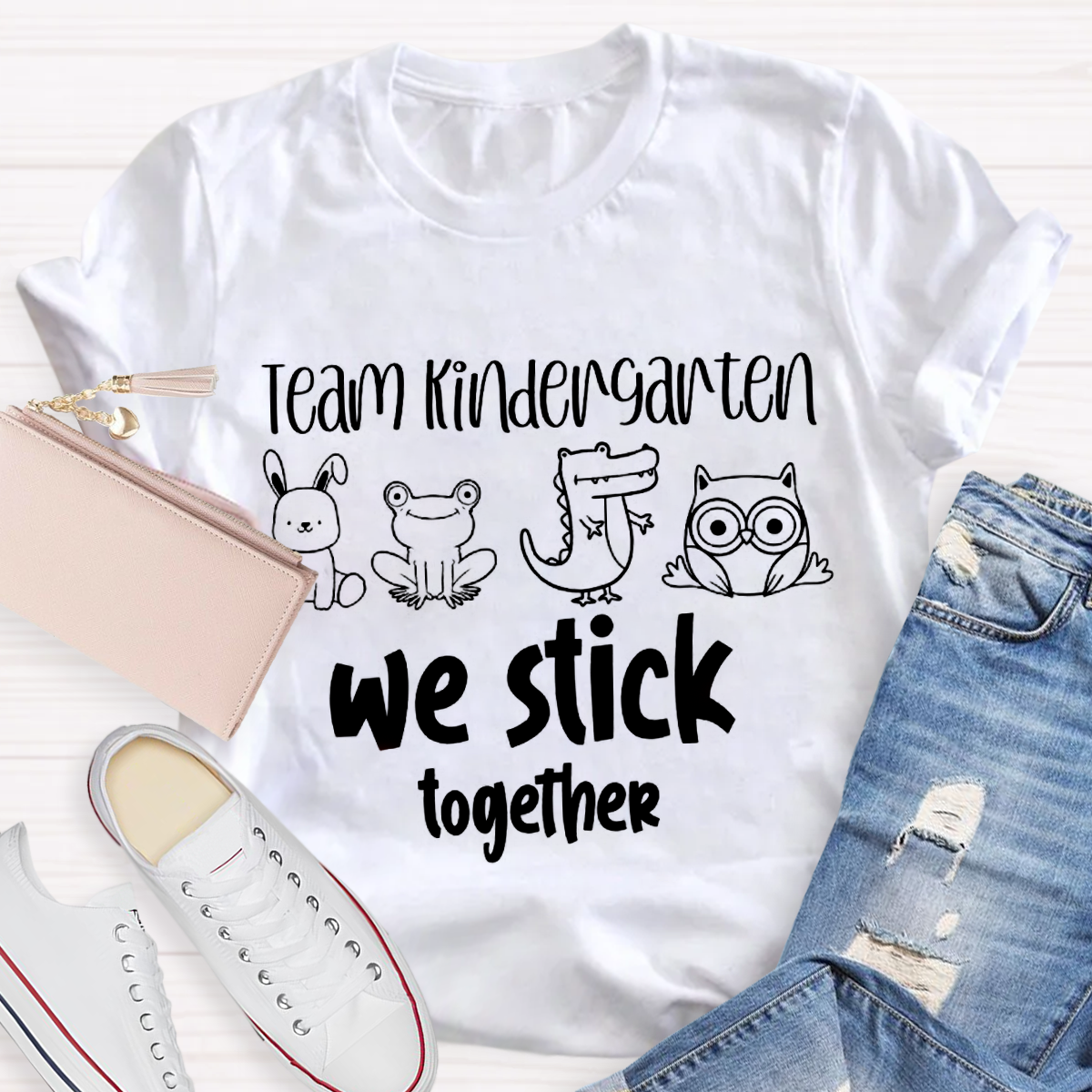 Kindergarten Team We Stick Together T-Shirt