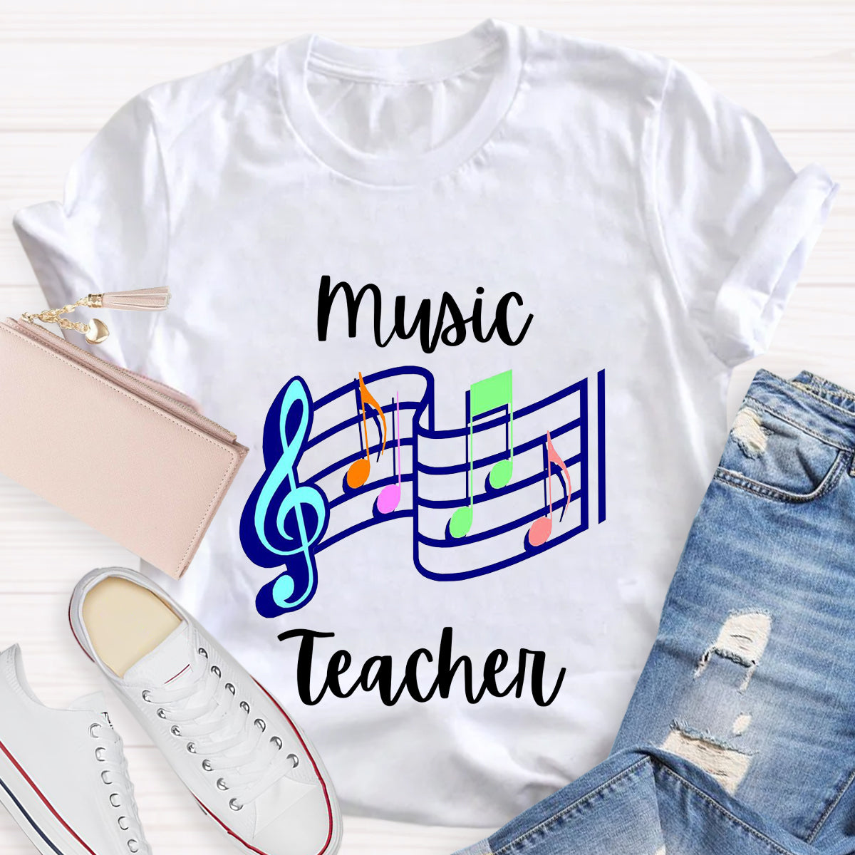 Music Notes Music Teacher T-Shirt