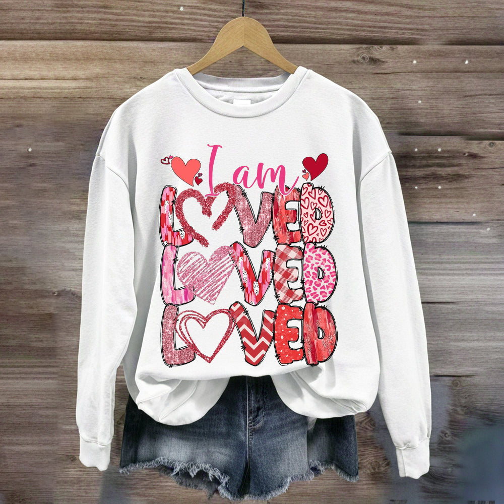 I am Loved Pink Heart Sweatshirt