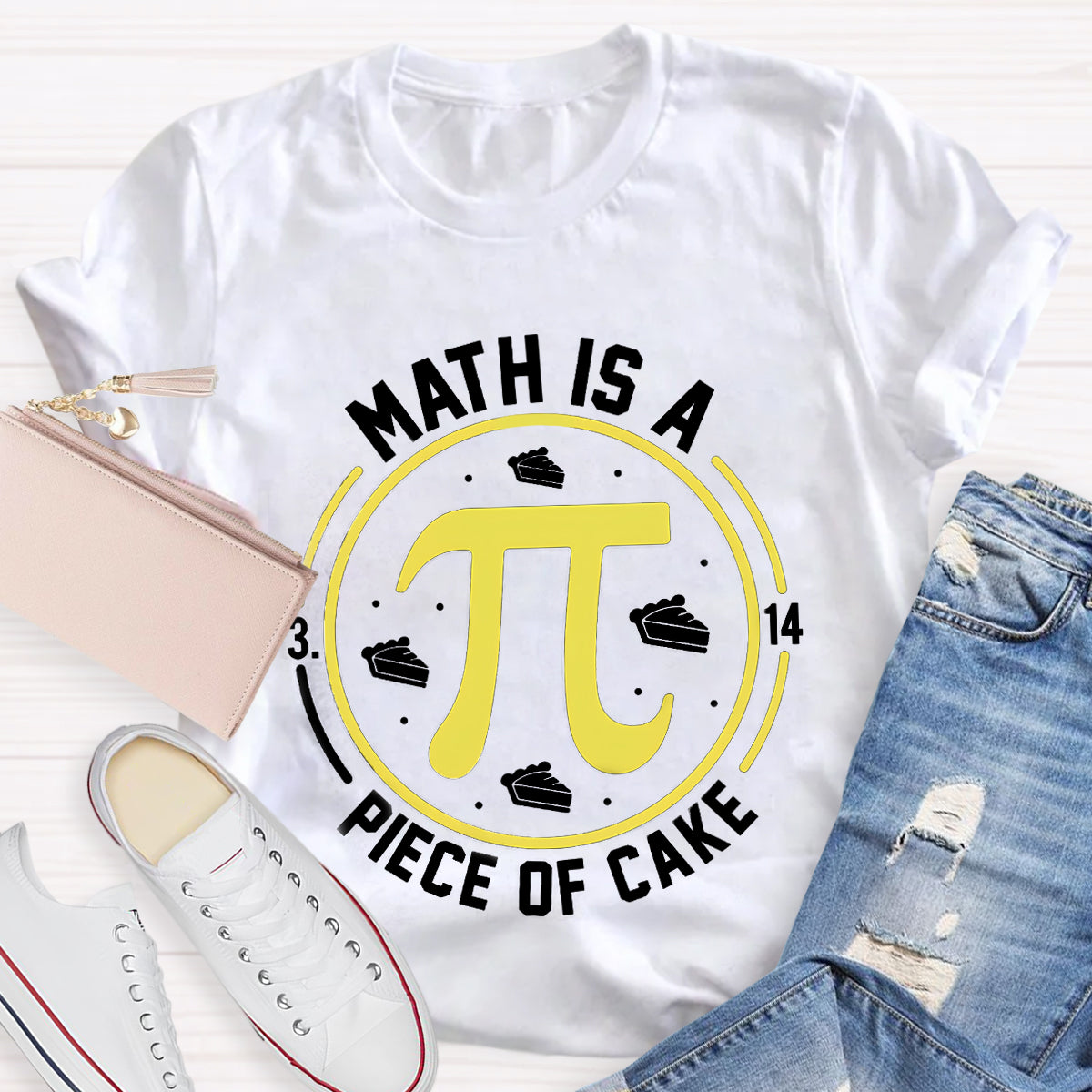 Math Is A Piece Of Cake Teacher T-Shirt