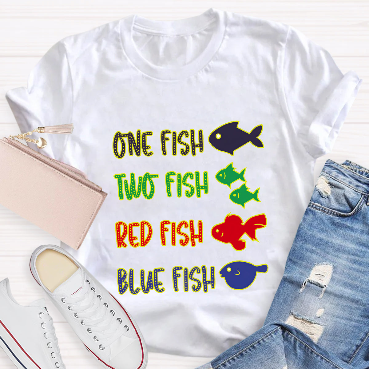 One Fish Two Fish Red Fish Blue Fish T-Shirt