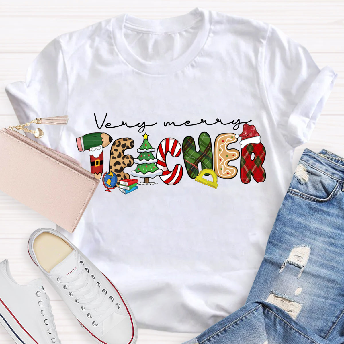 Very Merry Teacher T-Shirt