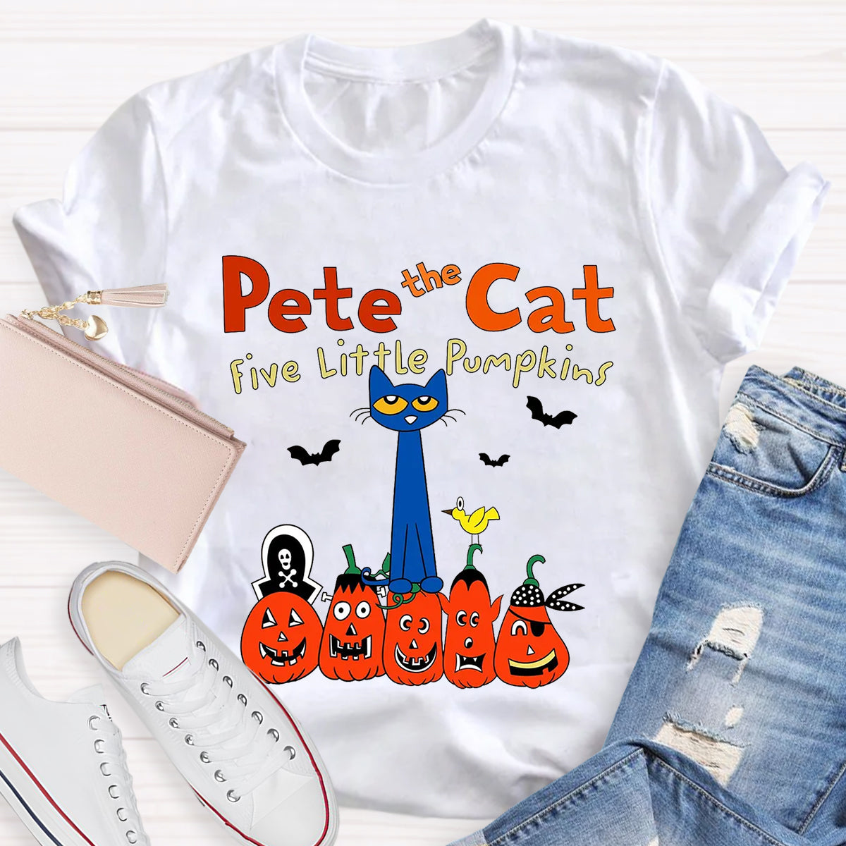 Pete The Cat Five Little Pumpkin T-Shirt