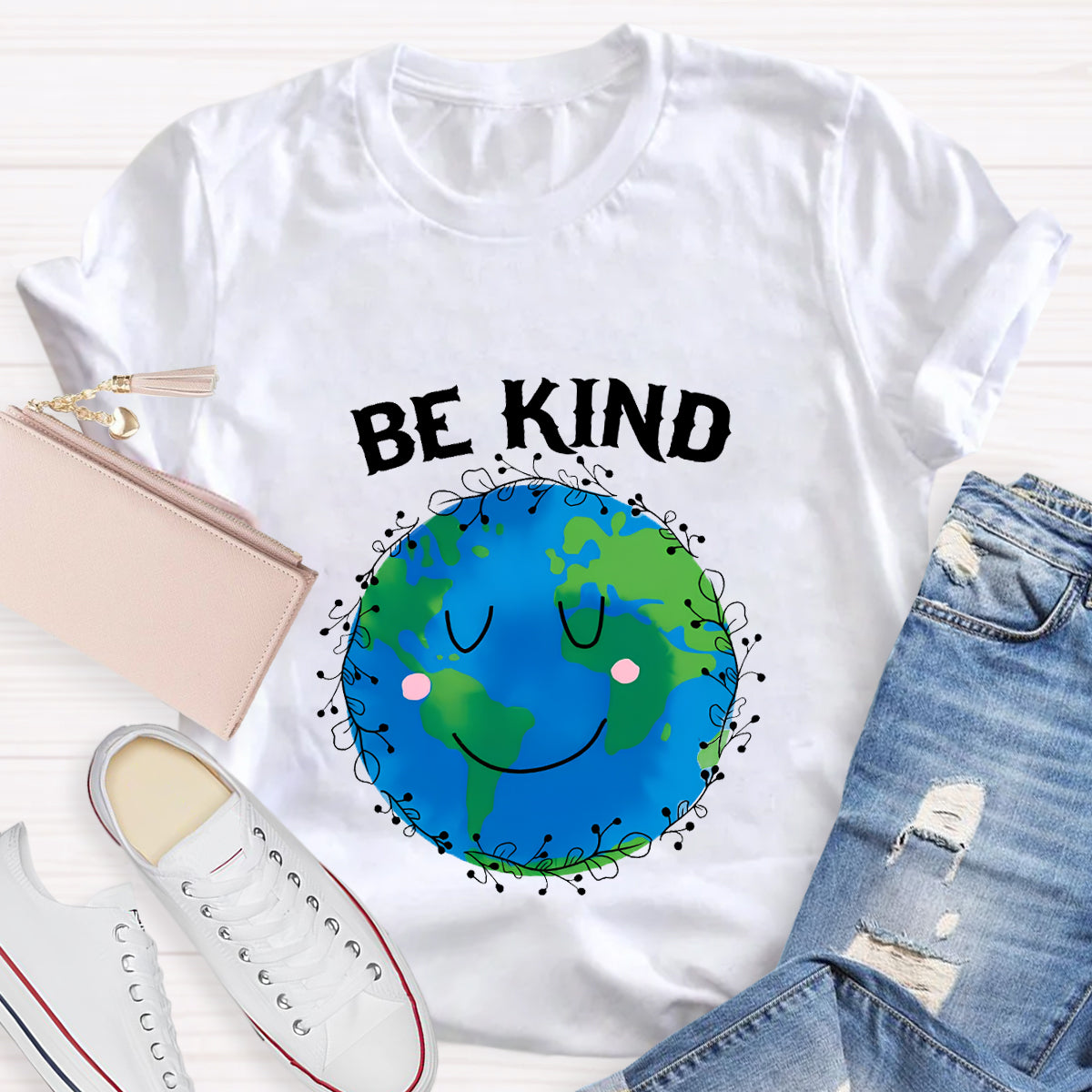 Be Kind For Earth Day Teacher T-Shirt