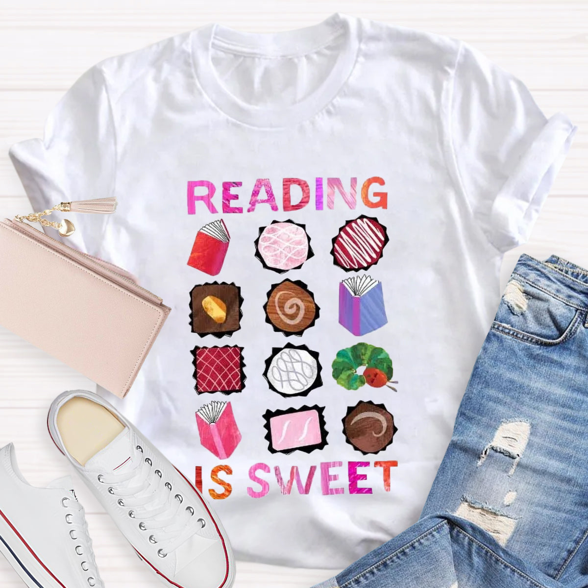 Reading Is Sweet Teacher T-Shirt