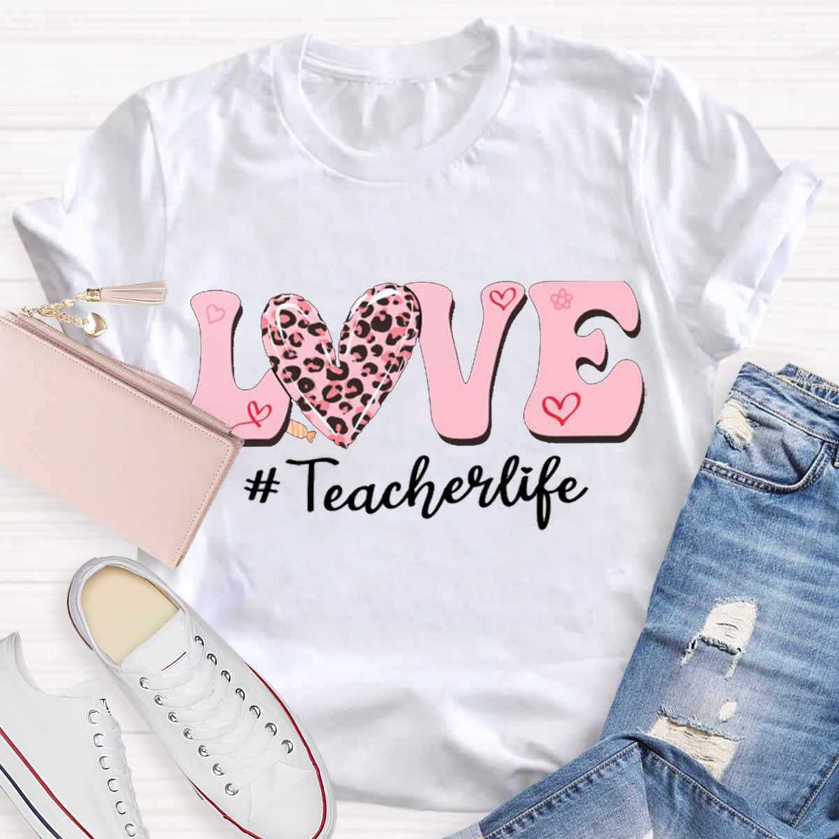 Love Valentine's Day Teacher T-Shirt