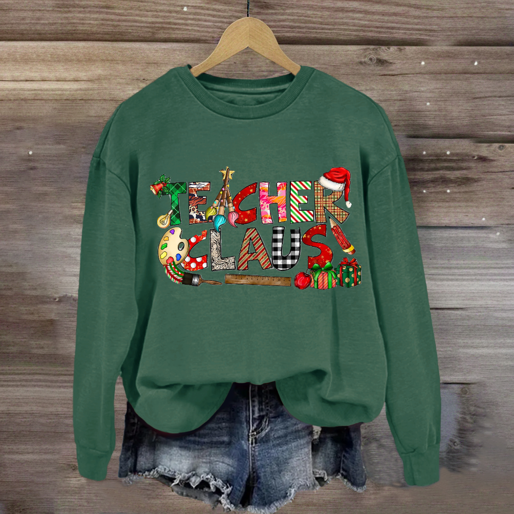 Teacher Claus Art Teacher Sweatshirt