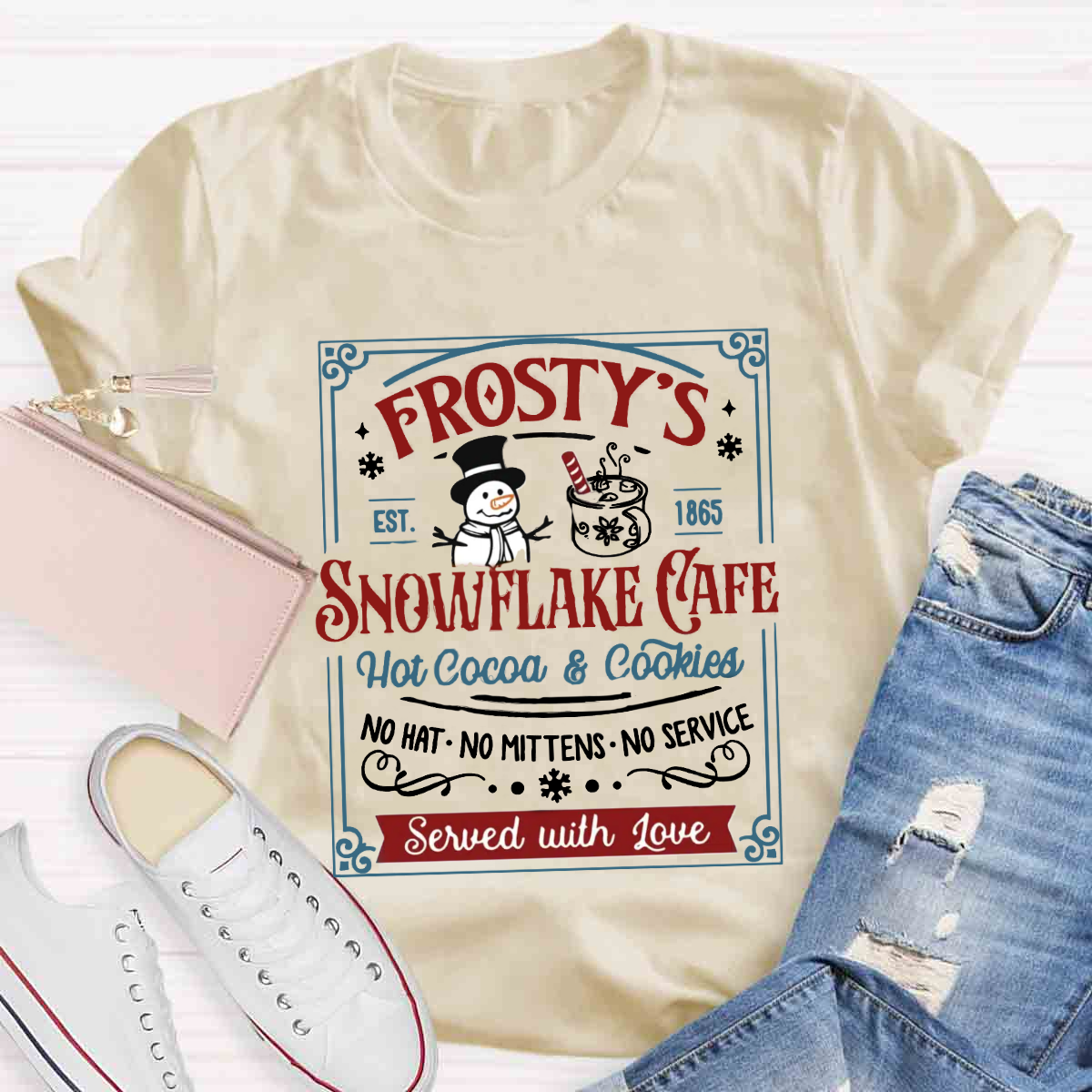 Frosty's Snowflake Cafe Teacher T-Shirt