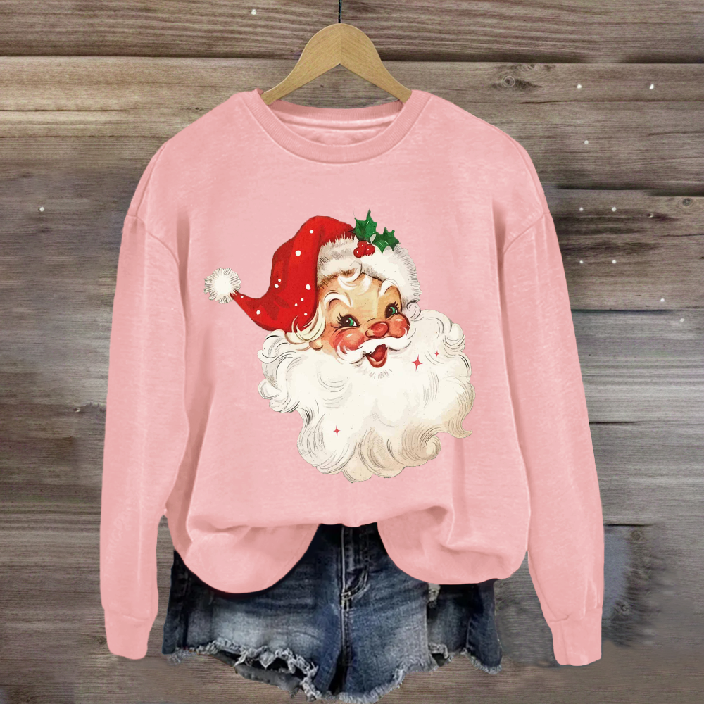 Red Vintage Santa Sweatshirt