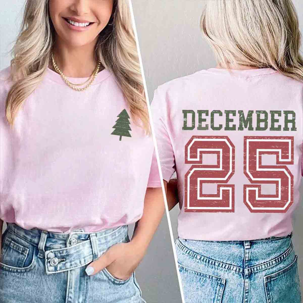 Christmas December Double Printed T-shirt