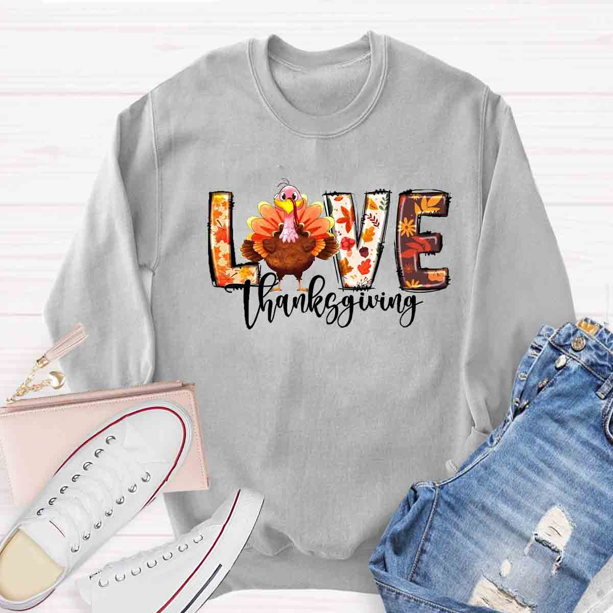 Fall Thanksgiving Turkey Sweatshirt