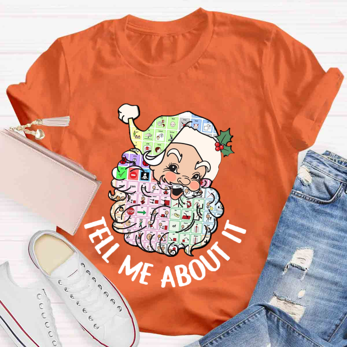 Santa Christmas Tell Me About It Speech Language Pathologist T-Shirt