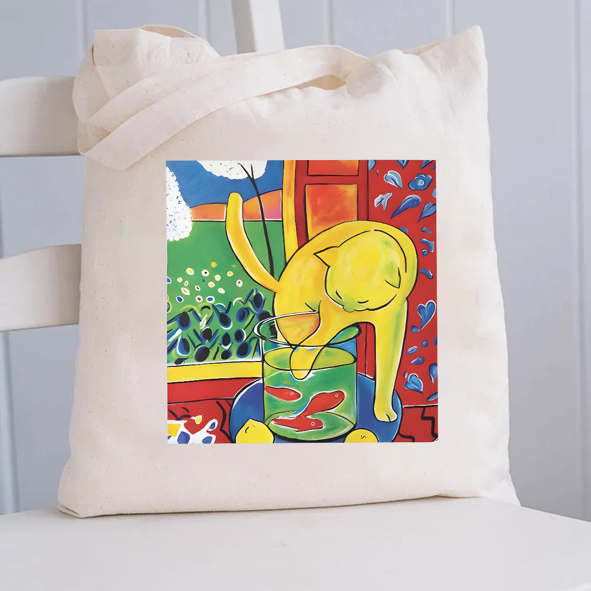 Cute Cat Canvas Tote Bag