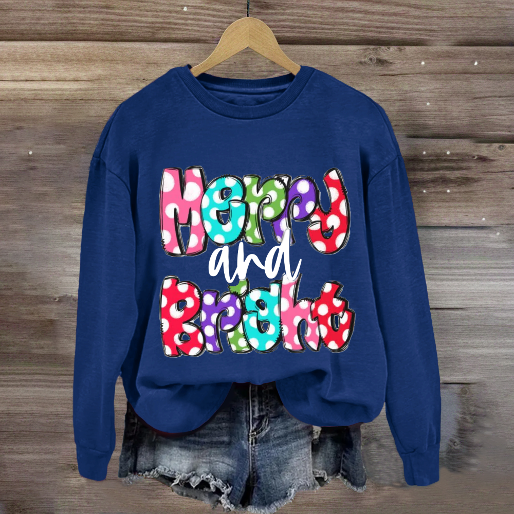 Merry And Bright Doodle Sweatshirt