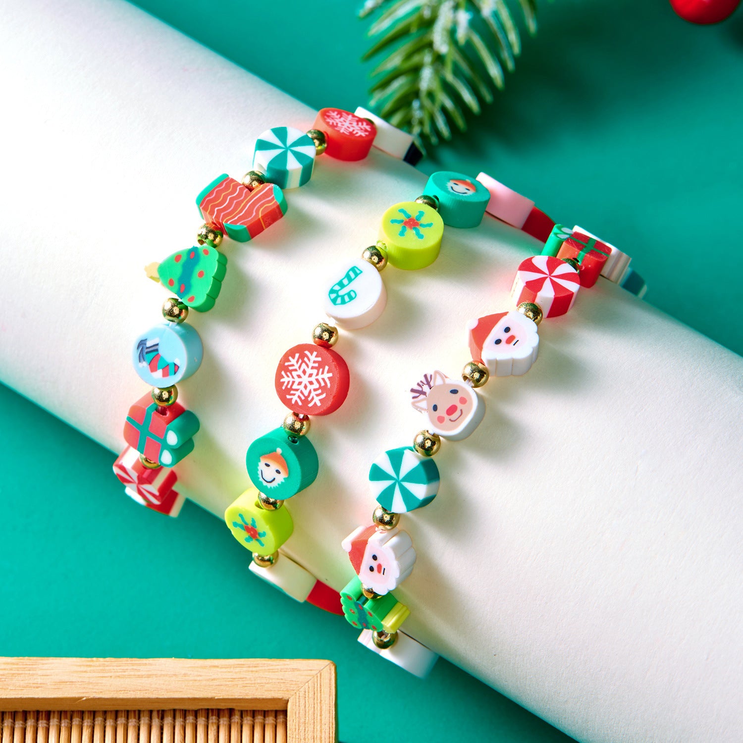 Christmas Beaded Colorful Bracelet