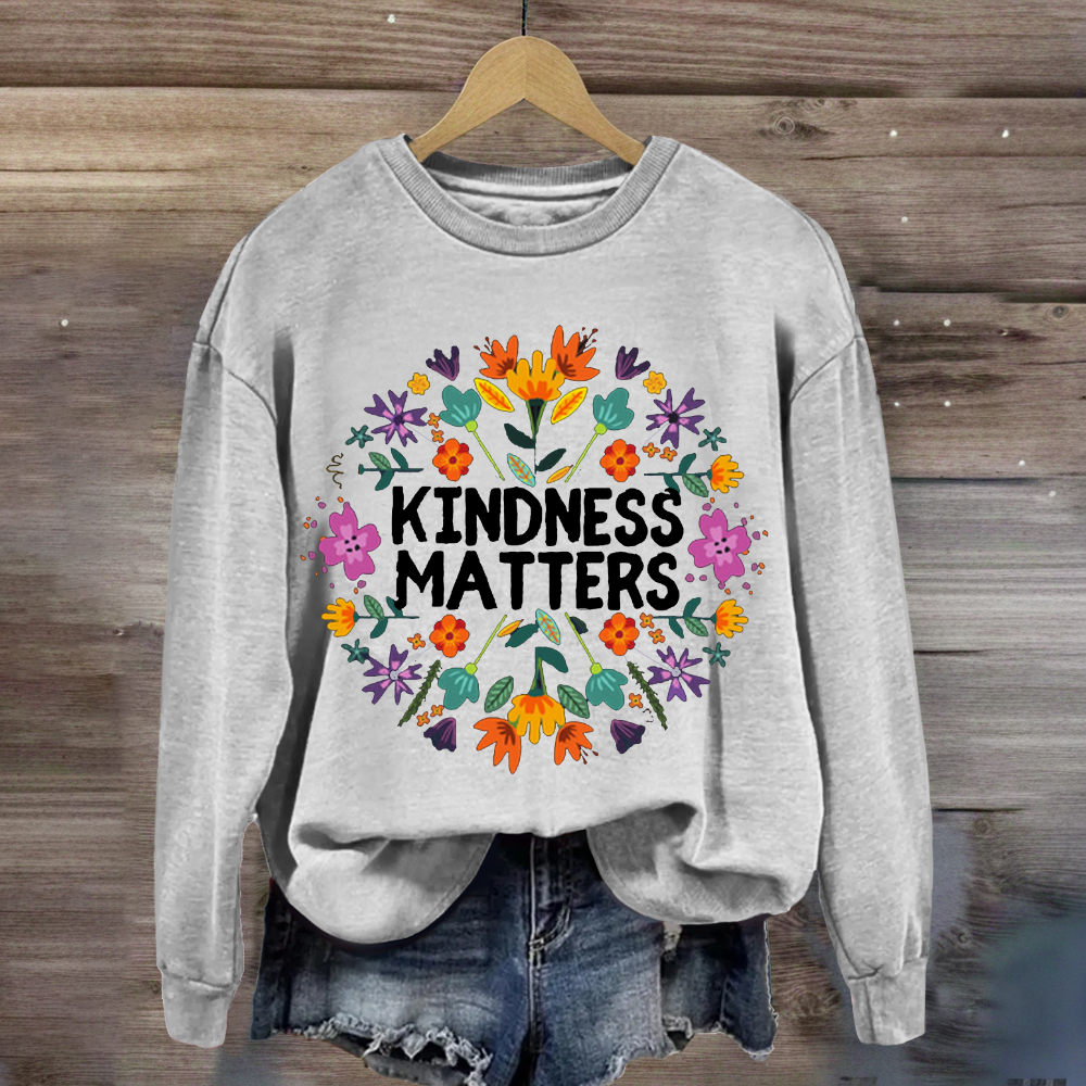 Be Kind Boho Floral Kindness Matters Sweatshirt