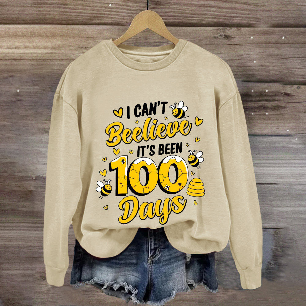 I Can't Believe It's Been 100 Days Cute Bees Sweatshirt