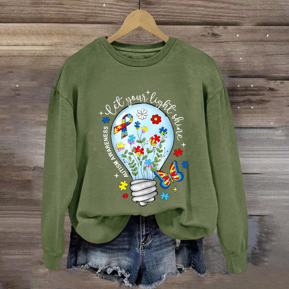 Let Your Light Shine Butterfly Sweatshirt