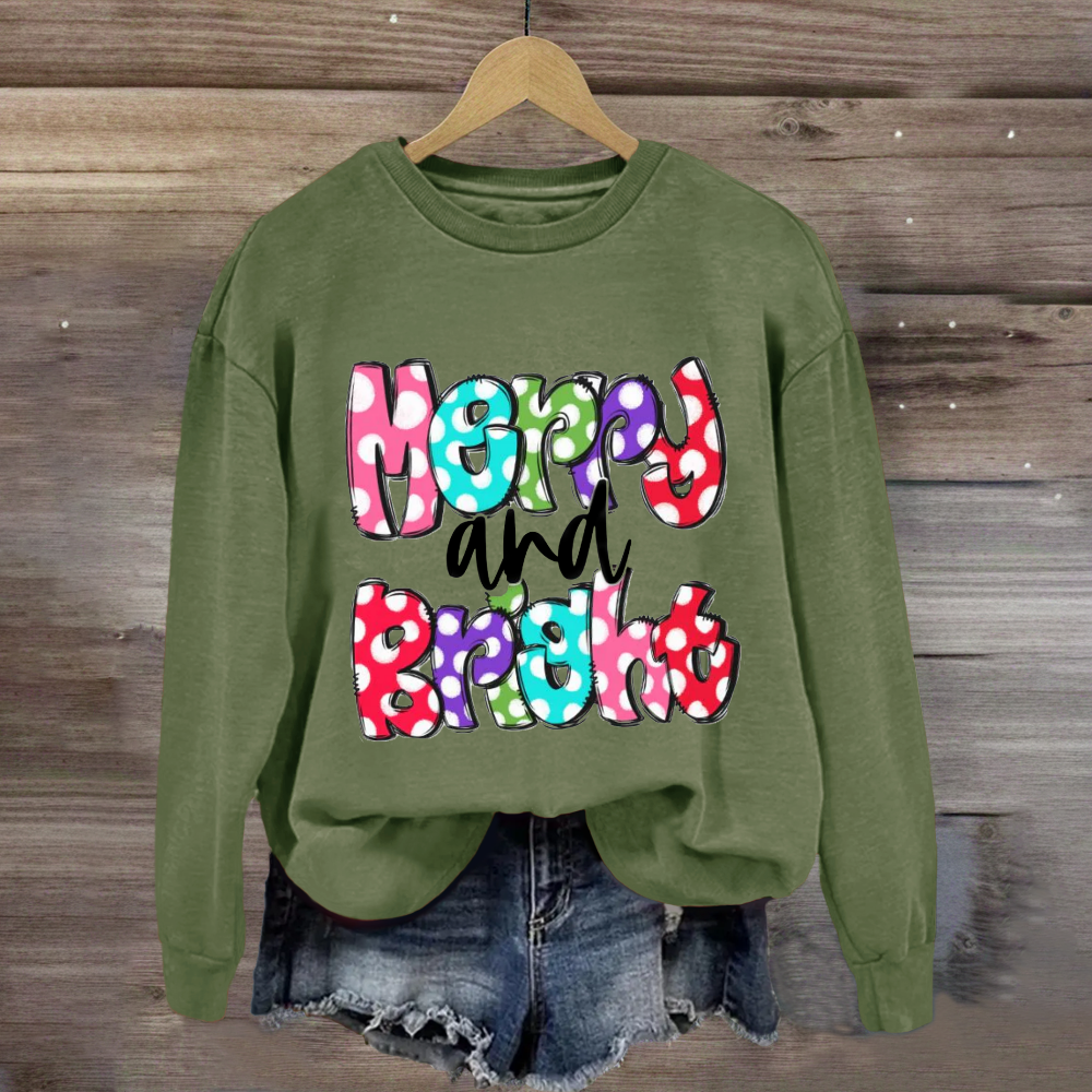 Merry And Bright Doodle Sweatshirt