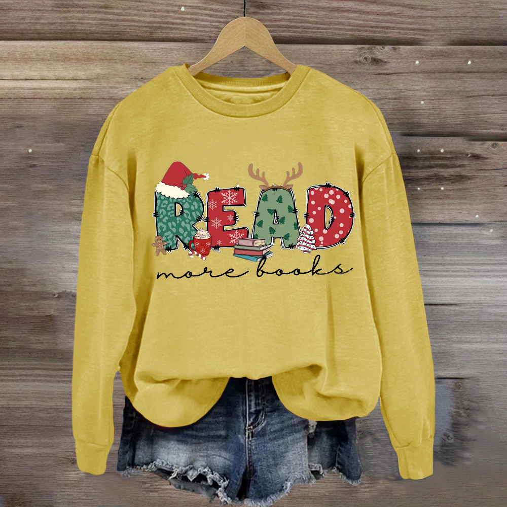 Christmas Read More Books Sweatshirt