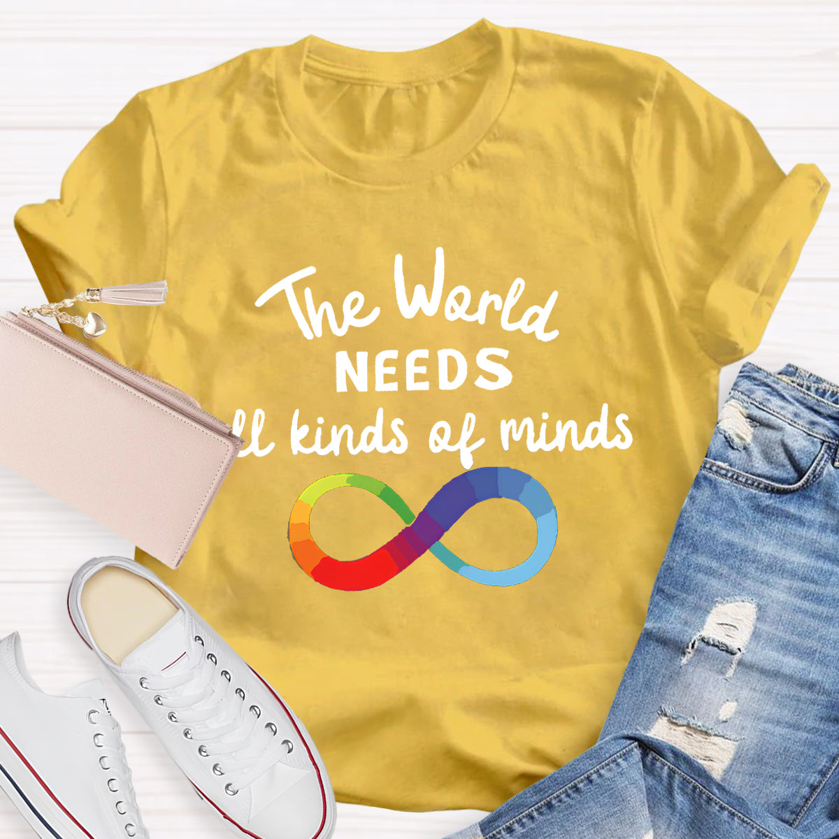 The World Needs All Kinds Of Minds Infinity Symbol T-Shirt