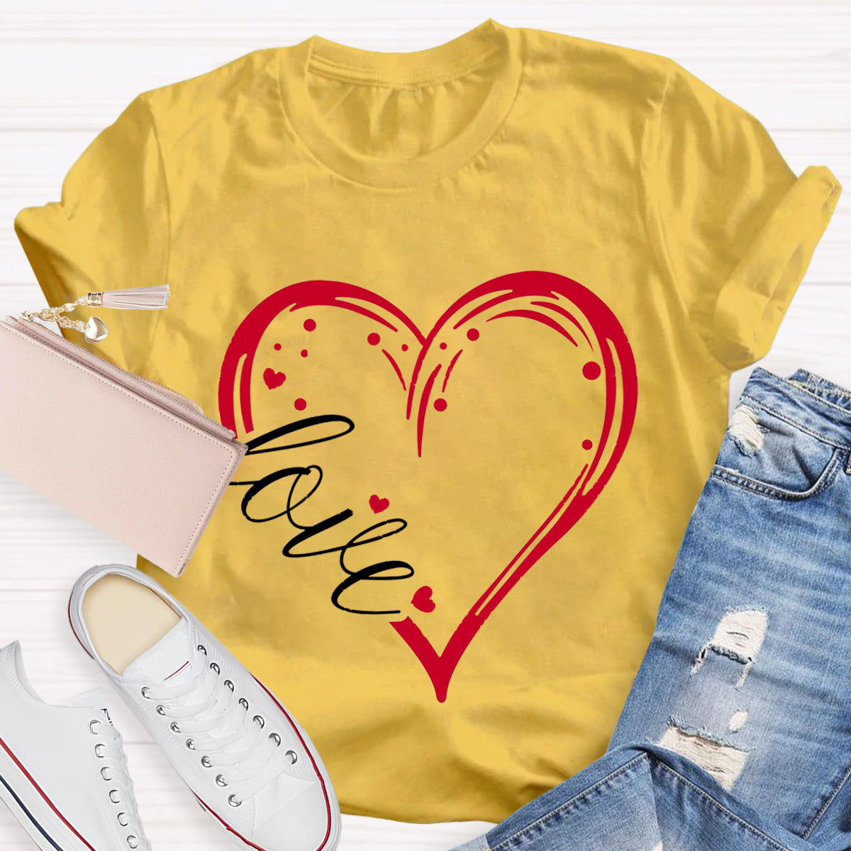 Valentines Day Heart Teacher T-Shirt