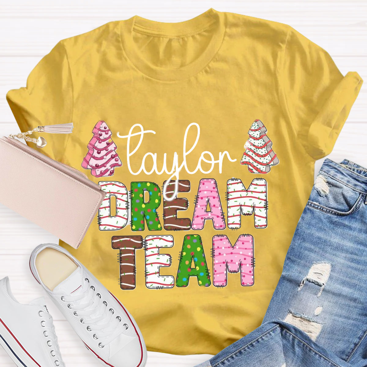 Personalized Name Christmas Dream Team T-Shirt