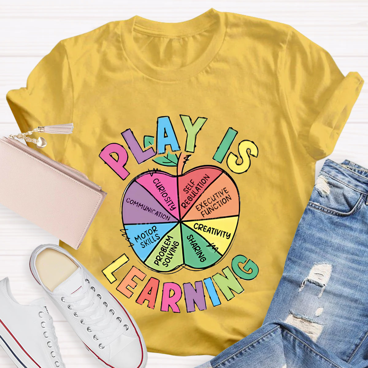 Play Is Learning Apple Teacher T-Shirt