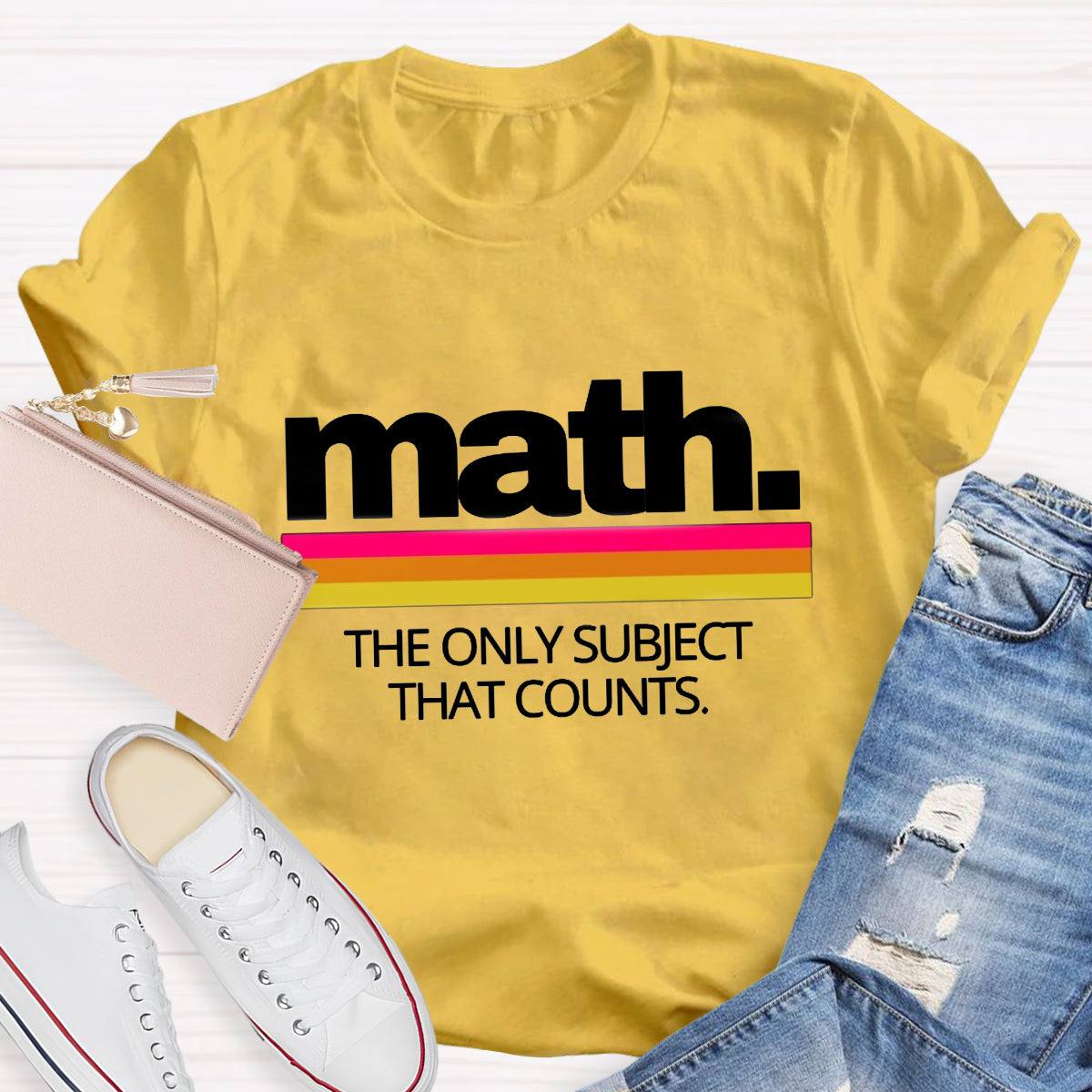 Math The Only Subject That Counts Math Teacher T-Shirt