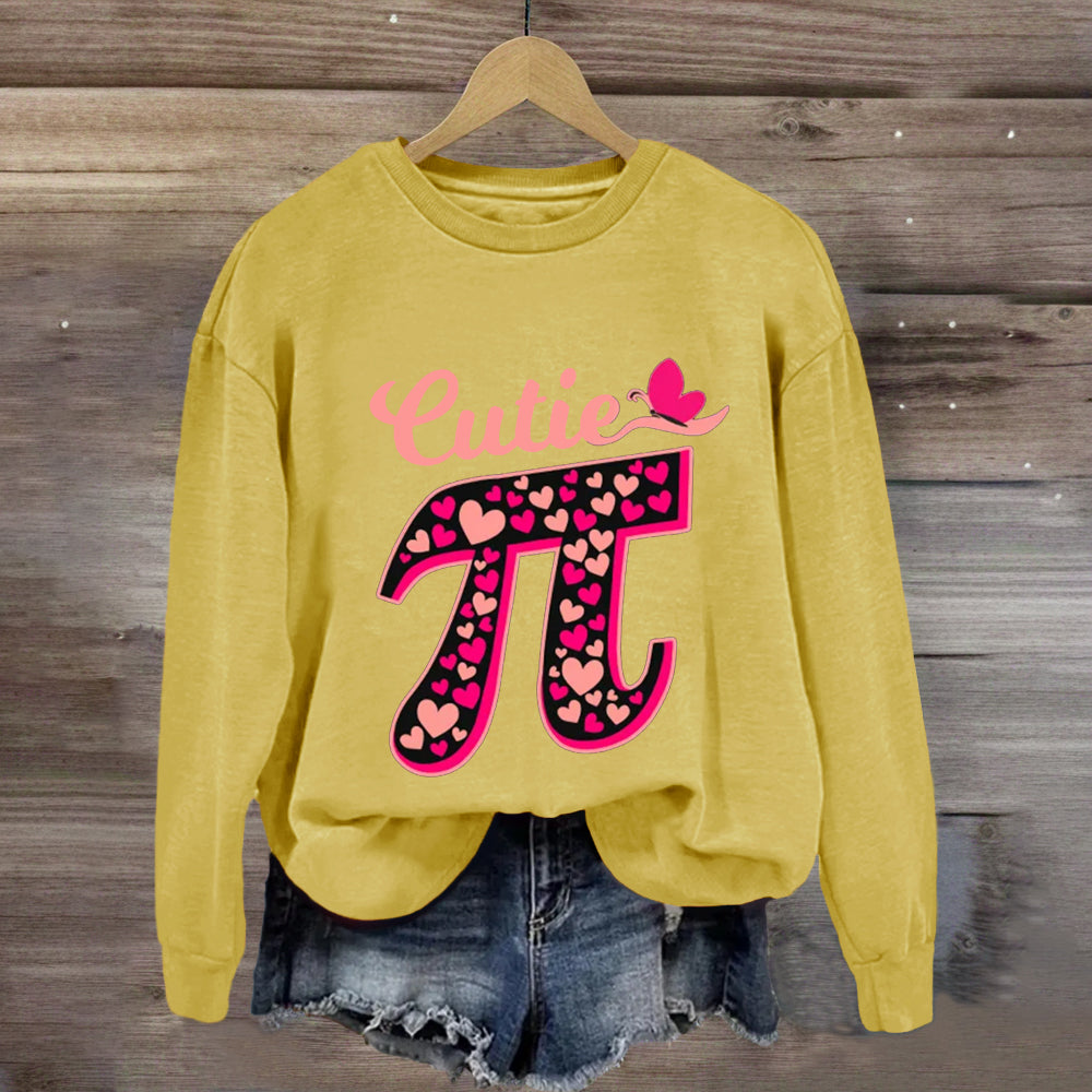 Cutie Pink Pi Math Teacher Sweatshirt