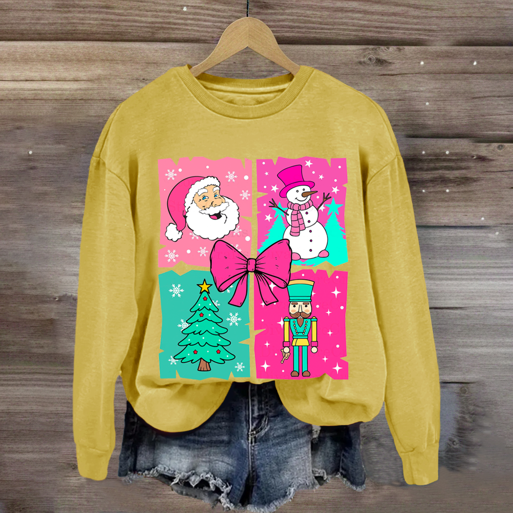 Holiday Season Pink Christmas Sweatshirt