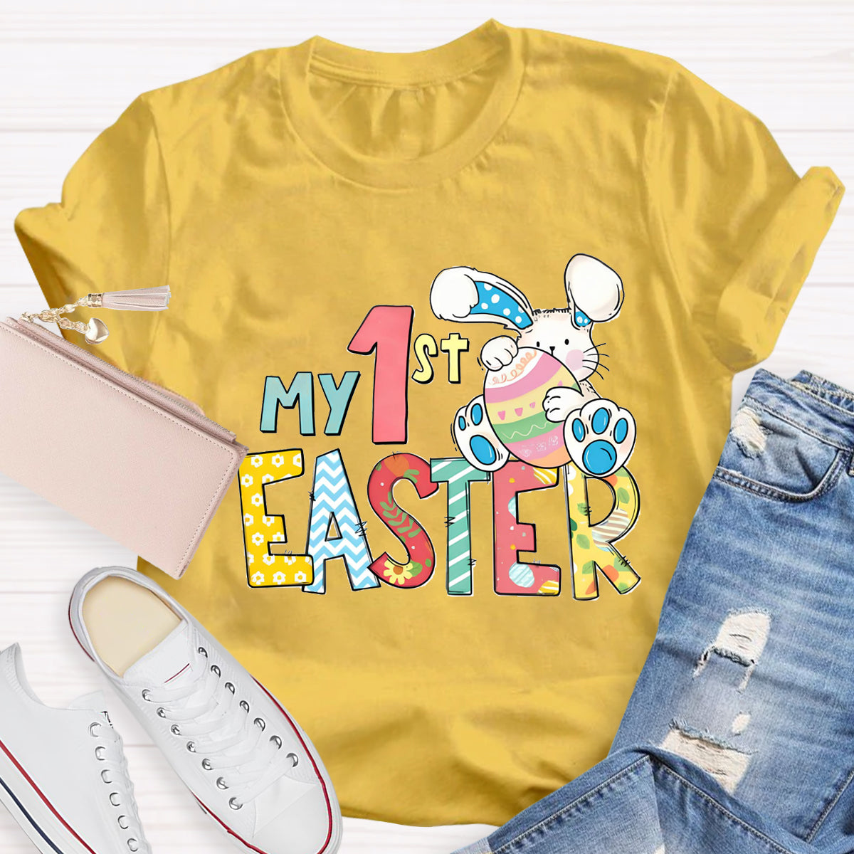 Personalized Grade My 1st Easter Teacher T-Shirt