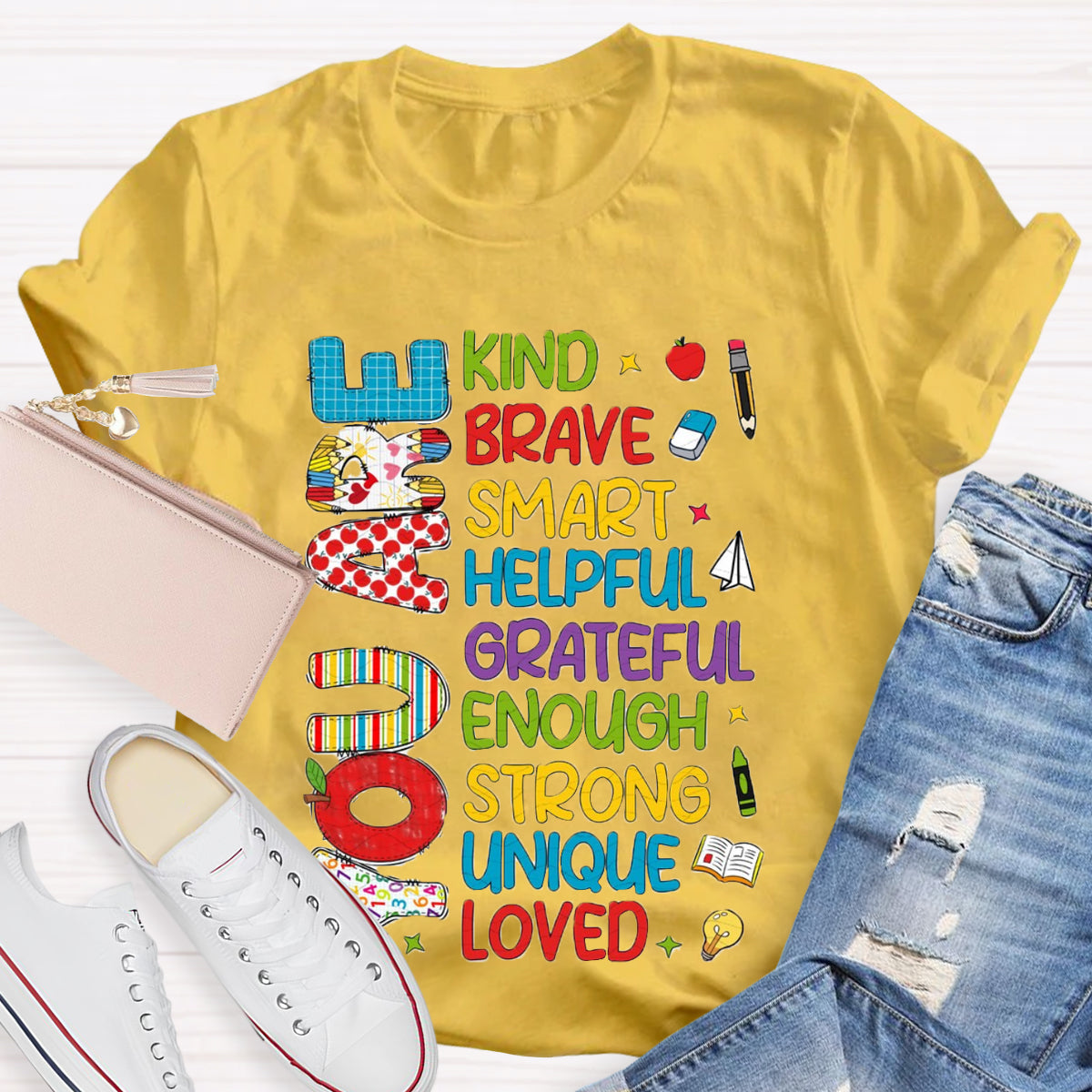 You Are Kind Brave Teacher T-Shirt