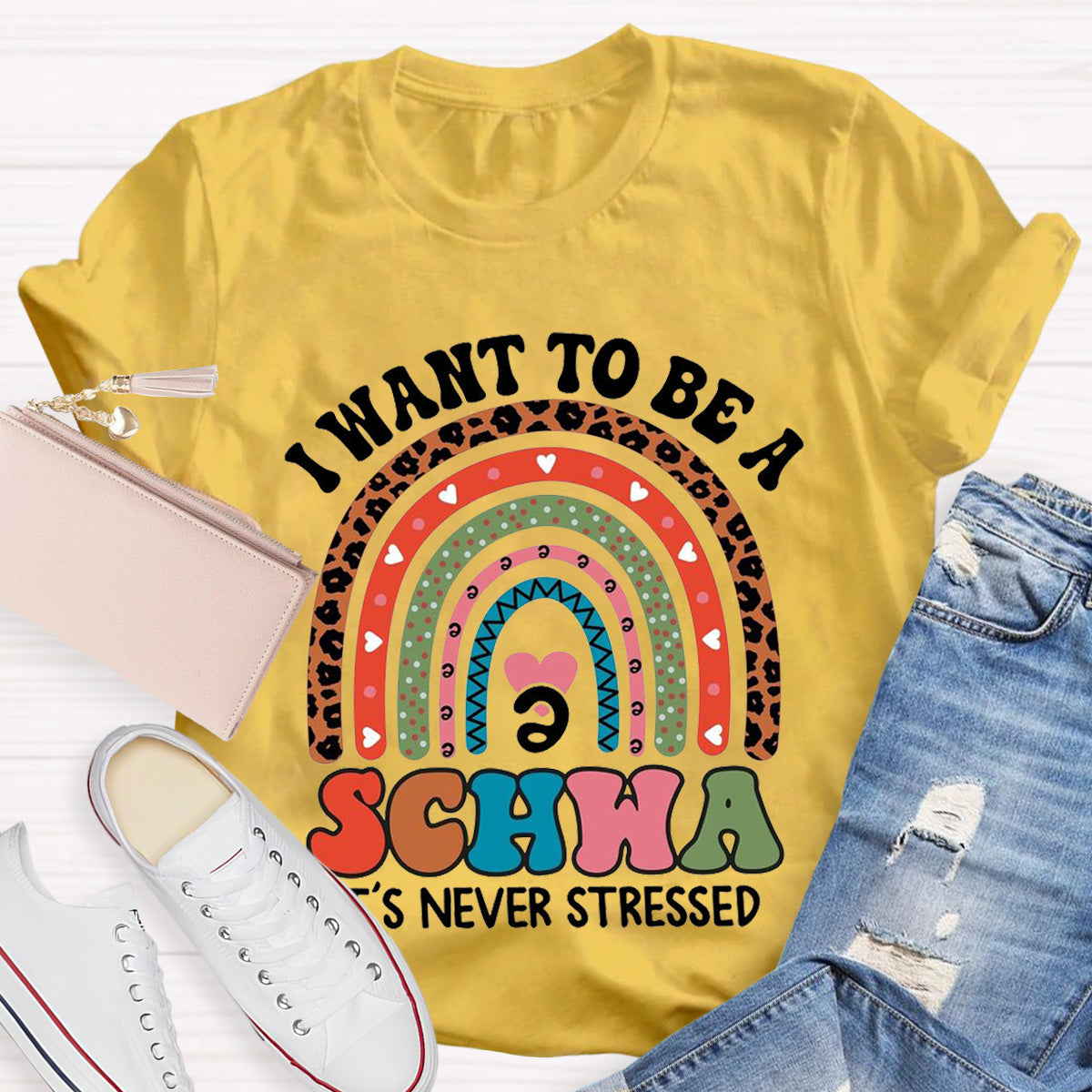 I Want To Be A Schwa It‘s Never Stressed Teacher T-Shirt