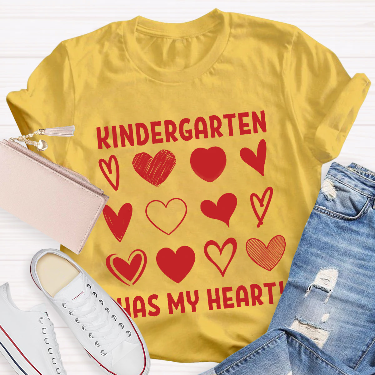 Personalized Grade Has My Heart Teacher T-Shirt