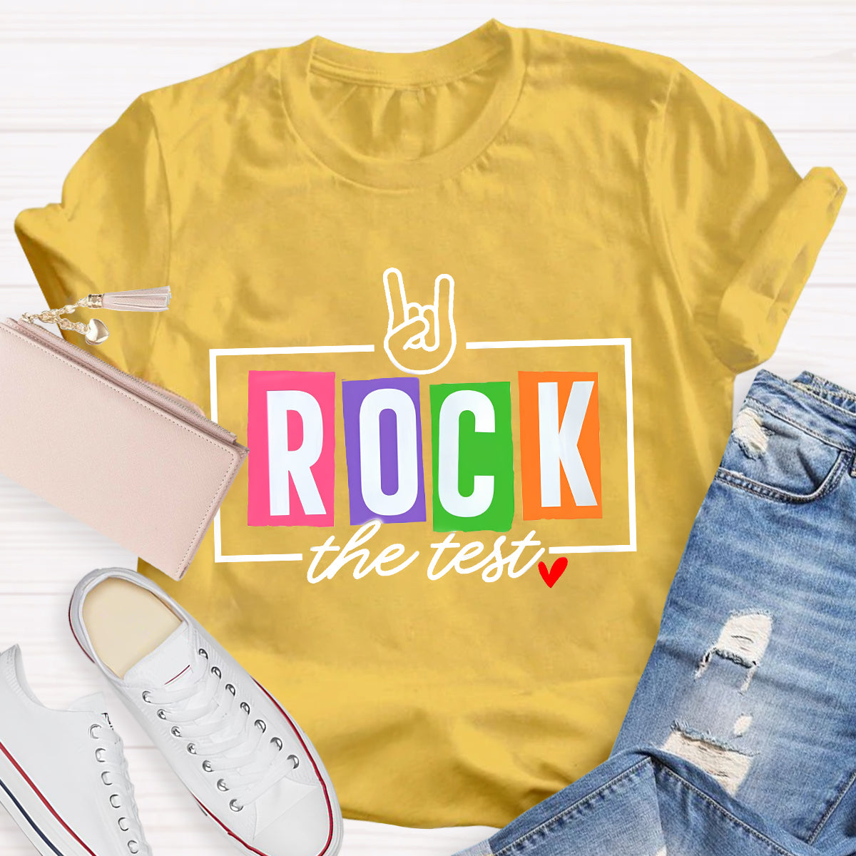 Rock the Test Teacher T-Shirt