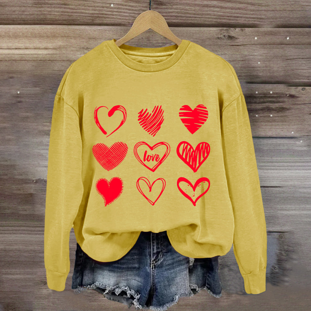 Valentine's Day Cute Love Heart Sweatshirt