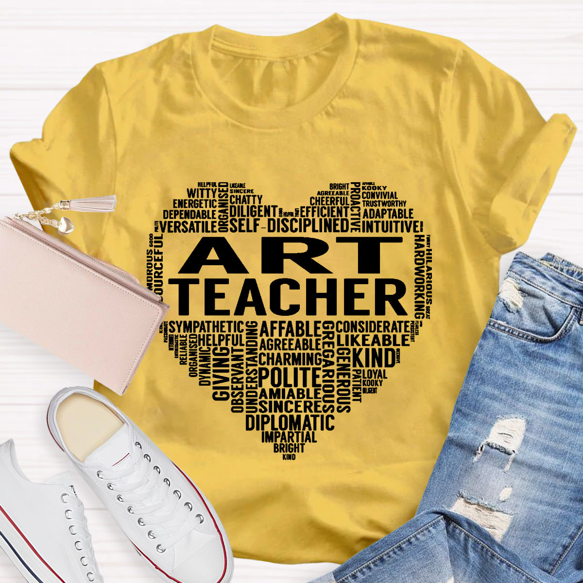 Art Teacher Defination Heart T-Shirt