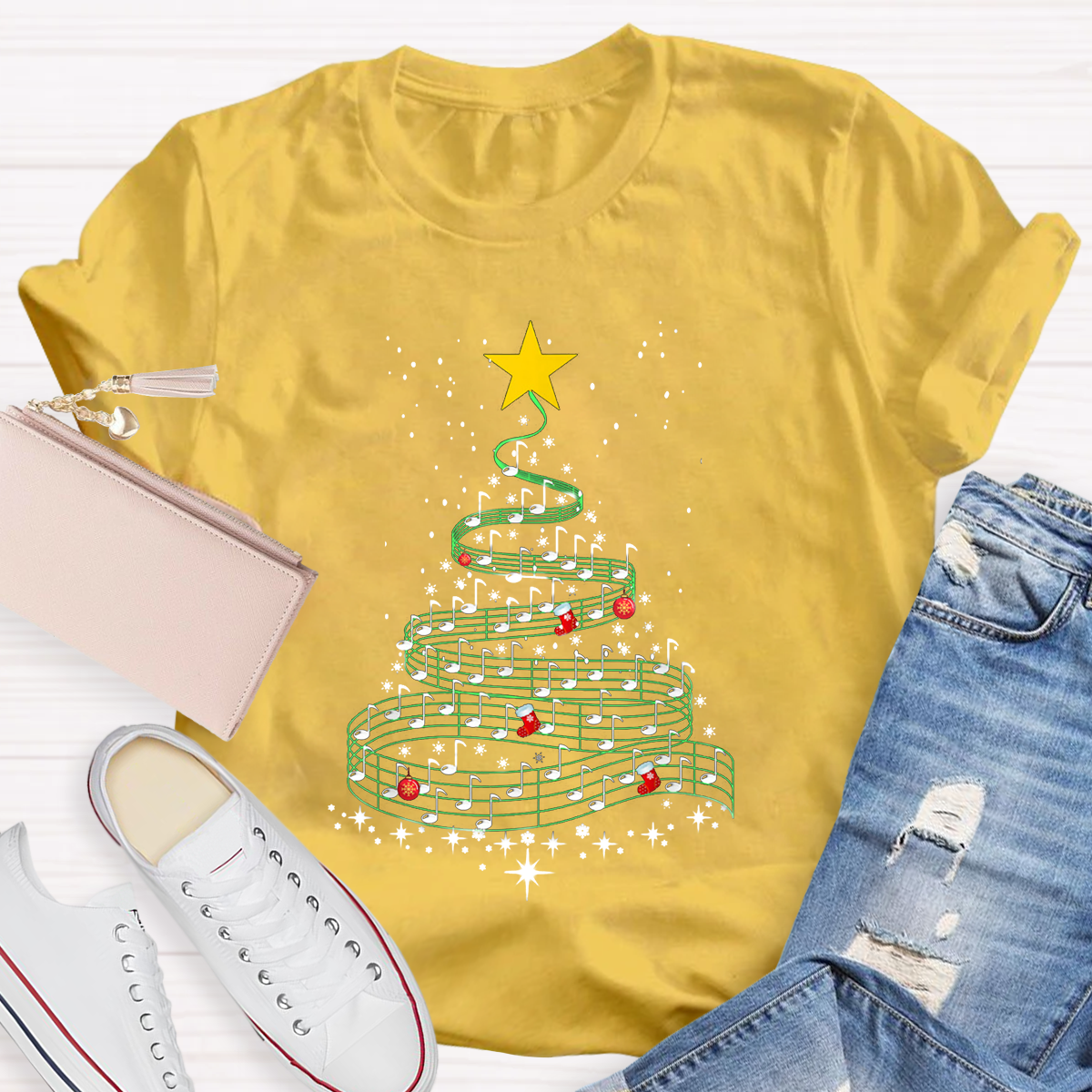 Christmas Tree Music Teacher T-Shirt