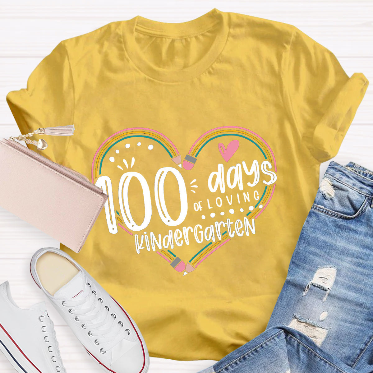 Personalized Grade 100 Days Of Loving Teacher T-Shirt